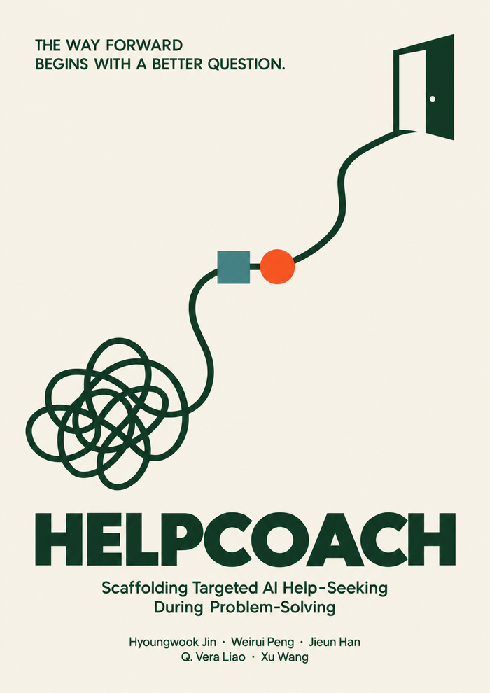 The poster image of HelpCoach: Scaffolding Targeted AI Help-Seeking During Problem-Solving